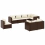 Set of 8-piece garden sofas and brown synthetic rattan cushions by , Garden sets - Ref: Foro24-3308193, Price: 520,63 €, Disc...