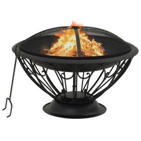 XXL steel brazier with poker 75 cm by vidaXL, Chimneys - Ref: Foro24-311895, Price: 124,99 €, Discount: %