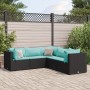 5-piece garden furniture set with black synthetic rattan cushions by , Garden sets - Ref: Foro24-3308124, Price: 350,99 €, Di...