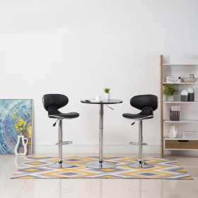 Kitchen stools 2 units black synthetic leather by vidaXL, Kitchen stools - Ref: Foro24-323644, Price: 130,99 €, Discount: %