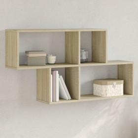 Engineered oak Sonoma wall shelf 100x20x53 cm by , Shelves and shelves - Ref: Foro24-848019, Price: 46,19 €, Discount: %