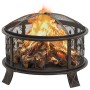 Brasero rústico con atizador acero XXL 67,5 cm de vidaXL, Chimeneas - Ref: Foro24-311891, Precio: 133,43 €, Descuento: %