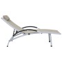 Cream textilene aluminum sun lounger by vidaXL, Loungers - Ref: Foro24-310502, Price: 132,65 €, Discount: %