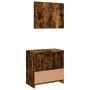 Set de muebles baño 2 pzas madera contrachapada roble ahumado de , Muebles de baño - Ref: Foro24-835697, Precio: 72,77 €, Des...