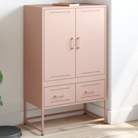 Aparador de acero laminado en frío rosa 68x39x111,5 cm de , Aparadores - Ref: Foro24-846609, Precio: 146,56 €, Descuento: %