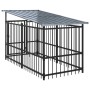 Outdoor dog kennel with steel roof 15.02 m² by , Dog kennels and fences - Ref: Foro24-3124595, Price: 1,00 €, Discount: %