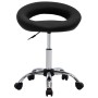 Silla de trabajo con ruedas cuero sintético negro de vidaXL, Sillas de oficina - Ref: Foro24-323664, Precio: 70,54 €, Descuen...