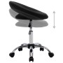 Silla de trabajo con ruedas cuero sintético negro de vidaXL, Sillas de oficina - Ref: Foro24-323664, Precio: 70,54 €, Descuen...