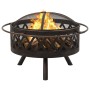 Brasero rústico con atizador acero XXL 76 cm de vidaXL, Chimeneas - Ref: Foro24-311885, Precio: 132,30 €, Descuento: %