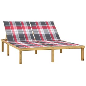 Double sun lounger and pine wood cushions treated with preservative. by , Loungers - Ref: Foro24-3065892, Price: 210,99 €, Di...