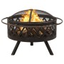 Brasero rústico con atizador acero XXL 76 cm de vidaXL, Chimeneas - Ref: Foro24-311885, Precio: 132,30 €, Descuento: %