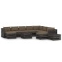 12-piece garden furniture set with gray impregnated wood cushions by , Garden sets - Ref: Foro24-3068440, Price: 1,00 €, Disc...