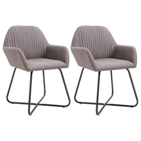 Dining chairs 2 units gray taupe fabric by , dining chairs - Ref: Foro24-249816, Price: 184,99 €, Discount: %