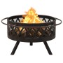 Brasero rústico con atizador acero XXL 76 cm de vidaXL, Chimeneas - Ref: Foro24-311885, Precio: 132,30 €, Descuento: %