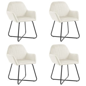 Dining chairs 4 units cream velvet by , dining chairs - Ref: Foro24-277013, Price: 448,99 €, Discount: %