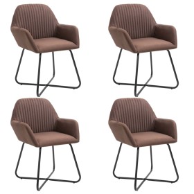 Dining chairs, 4 units, brown fabric. by , dining chairs - Ref: Foro24-277100, Price: 404,84 €, Discount: %