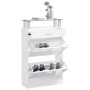 Shoe cabinet made of white glossy plywood, measuring 63x24x104 cm. by , Shoe racks and shoe organizers - Ref: Foro24-342566, ...