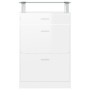 Shoe cabinet made of white glossy plywood, measuring 63x24x104 cm. by , Shoe racks and shoe organizers - Ref: Foro24-342566, ...