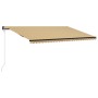 Retractable automatic awning in yellow and white, 600x300 cm. by , Awnings - Ref: Foro24-3055272, Price: 557,89 €, Discount: %