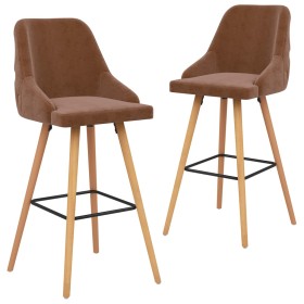 Kitchen stools 2 units brown velvet by , Kitchen stools - Ref: Foro24-289471, Price: 202,11 €, Discount: %