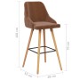 Kitchen stools 2 units brown velvet by , Kitchen stools - Ref: Foro24-289471, Price: 202,99 €, Discount: %