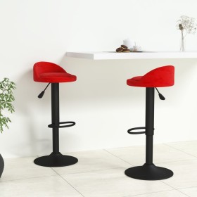 Kitchen stools 2 units red wine velvet by , Kitchen stools - Ref: Foro24-333607, Price: 105,88 €, Discount: %