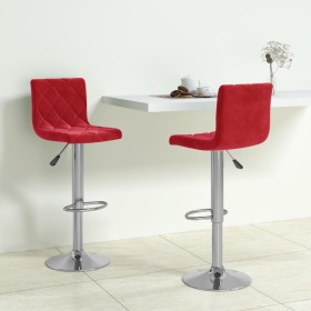 Kitchen stools 2 units red wine velvet by , Kitchen stools - Ref: Foro24-333693, Price: 115,65 €, Discount: %