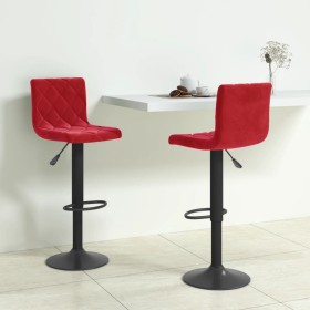 Kitchen stools 2 units red wine velvet by , Kitchen stools - Ref: Foro24-333737, Price: 123,99 €, Discount: %