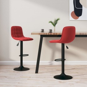 Kitchen stools 2 units red wine velvet by , Kitchen stools - Ref: Foro24-333997, Price: 112,99 €, Discount: %