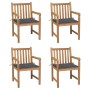 Garden chairs 4 units teak wood and anthracite gray cushions by , Garden chairs - Ref: Foro24-3073004, Price: 514,27 €, Disco...