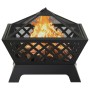 Large 64 cm steel brazier with poker by vidaXL, Chimneys - Ref: Foro24-311894, Price: 139,43 €, Discount: %