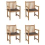 Garden chairs 4 units teak wood with taupe gray cushions by , Garden chairs - Ref: Foro24-3073012, Price: 556,15 €, Discount: %