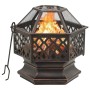 Rustic brazier with XXL steel poker 62x54x56 cm by vidaXL, Chimneys - Ref: Foro24-311887, Price: 113,73 €, Discount: %