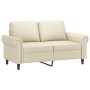 Zweiplätziges Sofa mit cremefarbenen Kunstlederkissen, 120 cm. von , Sofas - Ref: Foro24-3200926, Preis: 252,99 €, Rabatt: %