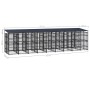 Outdoor dog kennel with a steel roof, 16.59 m² by , Dog kennels and fences - Ref: Foro24-3097954, Price: 3,00 €, Discount: %