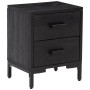 Bedside tables 2 units solid black pine wood 36x30x45 cm by , Nightstands - Ref: Foro24-3120339, Price: 160,81 €, Discount: %