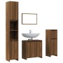 4-piece bathroom furniture set made of brown oak plywood by , Bathroom furniture - Ref: Foro24-3143930, Price: 205,12 €, Disc...