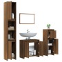 Set de muebles baño 4 pzas madera contrachapada roble marrón de , Muebles de baño - Ref: Foro24-3143930, Precio: 202,29 €, De...