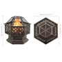 Brasero rústico con atizador acero XXL 62x54x56 cm de vidaXL, Chimeneas - Ref: Foro24-311887, Precio: 113,73 €, Descuento: %