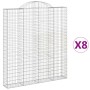 Gabion baskets 8 units arch shape iron 200x30x220/240 cm by , Pots and planters - Ref: Foro24-3146242, Price: 1,00 €, Discoun...