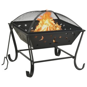 XXL steel brazier with poker 62 cm by vidaXL, Chimneys - Ref: Foro24-311893, Price: 83,93 €, Discount: %