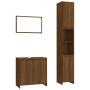 Set de muebles baño 3 pzas madera contrachapada roble marrón de , Muebles de baño - Ref: Foro24-3152721, Precio: 161,32 €, De...