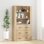 Tall plywood oak-colored sideboard by , Sideboards - Ref: Foro24-3185394, Price: 161,21 €, Discount: %