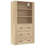 Tall plywood oak-colored sideboard by , Sideboards - Ref: Foro24-3185394, Price: 161,21 €, Discount: %