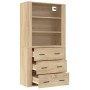 Hoher Schrank aus Sperrholz in Eichenholzfarbe. von , Sideboards - Ref: Foro24-3185394, Preis: 161,21 €, Rabatt: %