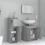 Set de muebles de baño 3 pzas madera contrachapada gris sonoma de , Muebles de baño - Ref: Foro24-3143932, Precio: 129,24 €, ...