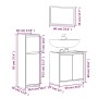 3-piece bathroom furniture set made of gray Sonoma plywood by , Bathroom furniture - Ref: Foro24-3143932, Price: 127,36 €, Di...