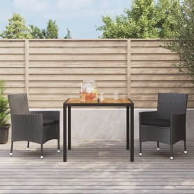 3-piece garden dining set with black synthetic rattan cushions by vidaXL, Garden sets - Ref: Foro24-3187396, Price: 229,99 €,...