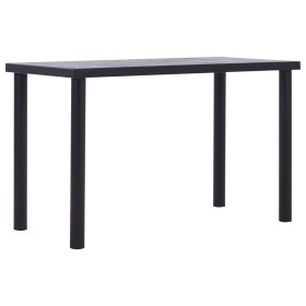 Black and concrete gray MDF dining table 120x60x75 cm by , Kitchen and dining tables - Ref: Foro24-281857, Price: 132,51 €, D...