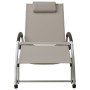 Lounger with taupe gray textilene cushion by vidaXL, Loungers - Ref: Foro24-310531, Price: 166,98 €, Discount: %